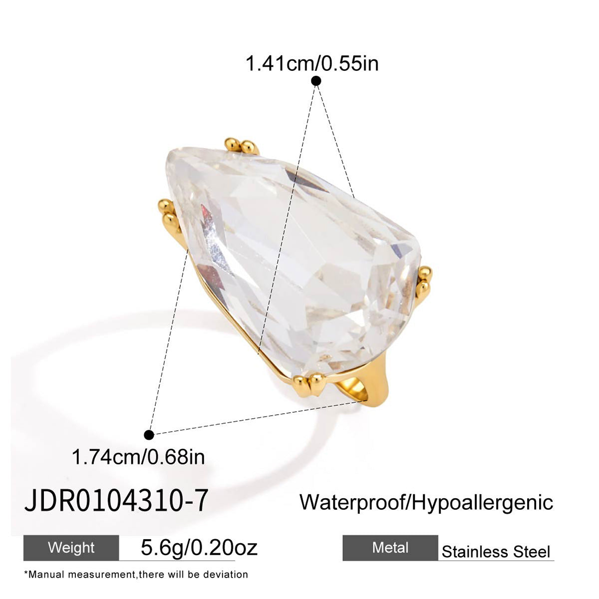 Glass Statement Ring Collection