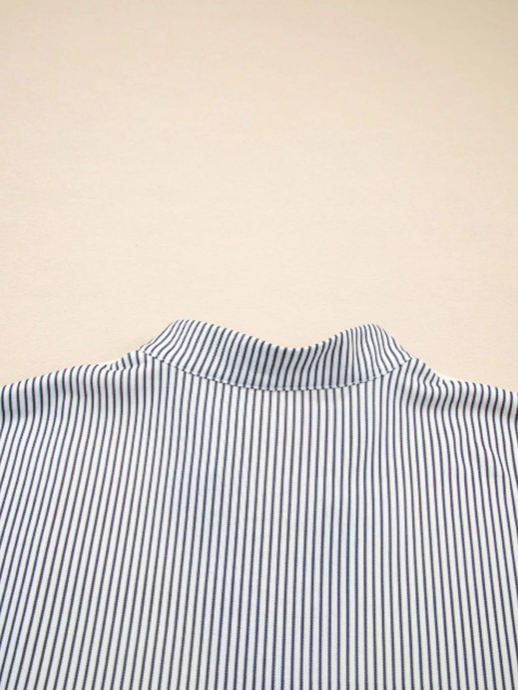 Floral Striped Drop Sleeve Collared Boxy Fit Sweatshirt