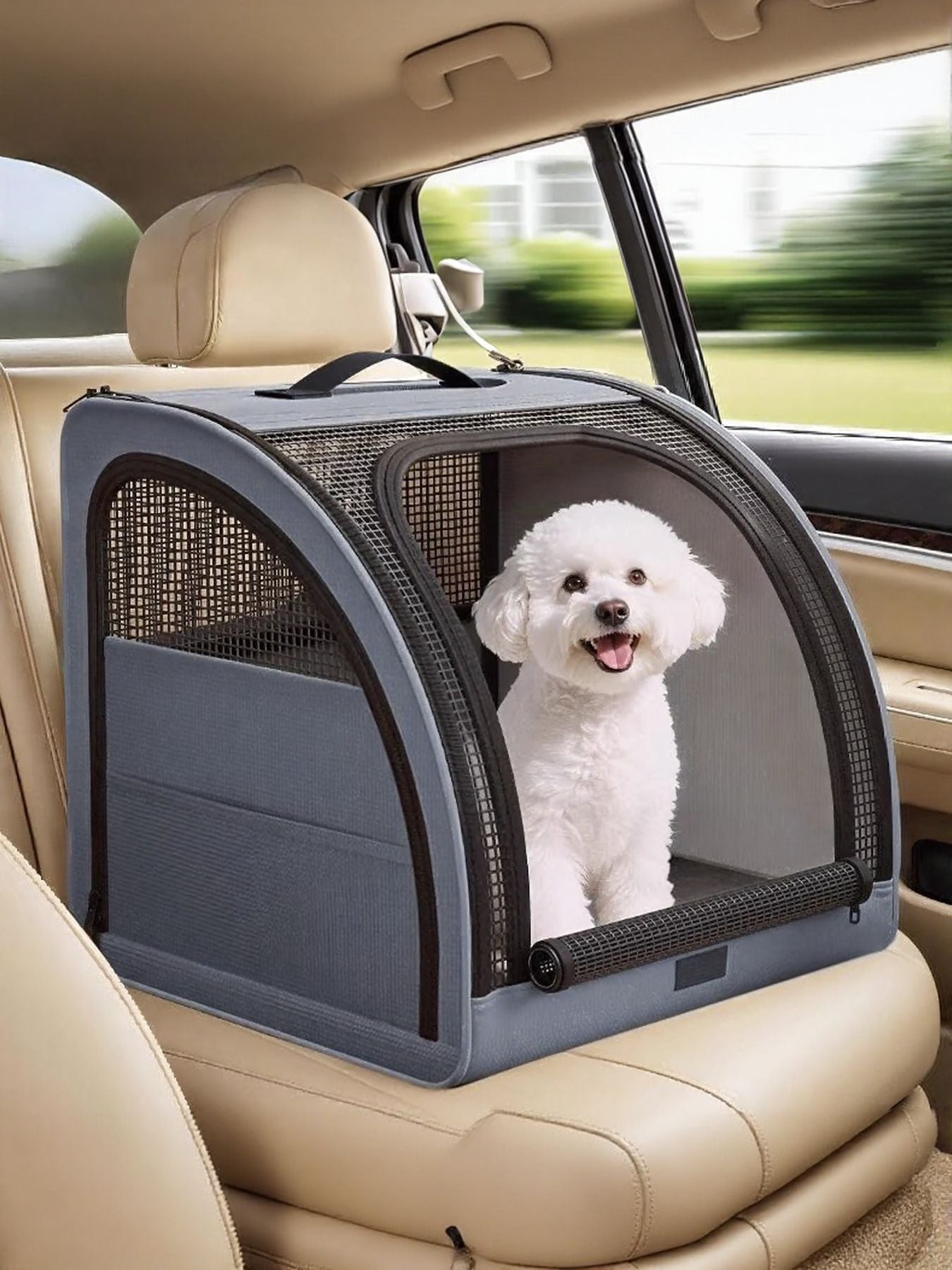 Portable Breathable Car Pet Cage