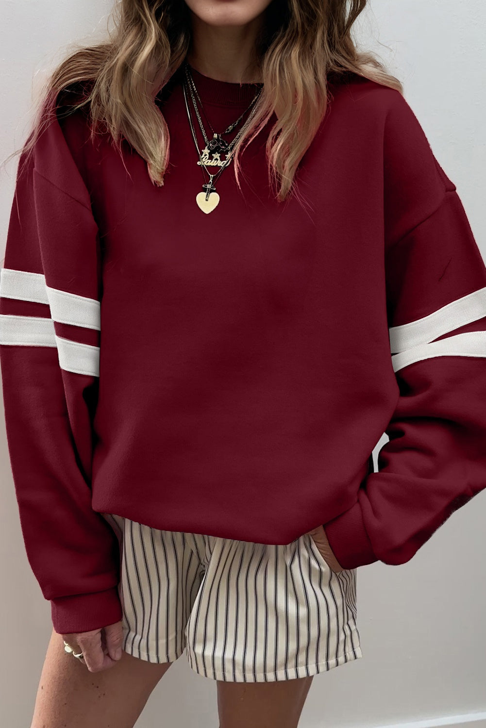 Varsity Sweatshirt - Red Dahlia