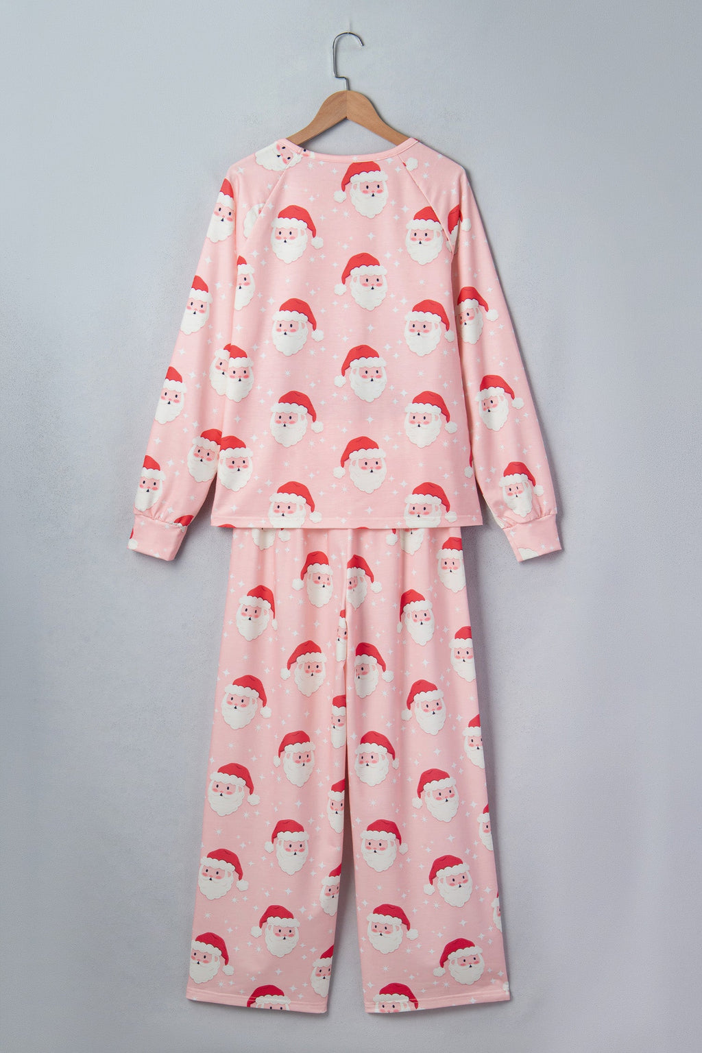 Christmas Santa Raglan Top & Pants Pajama Set