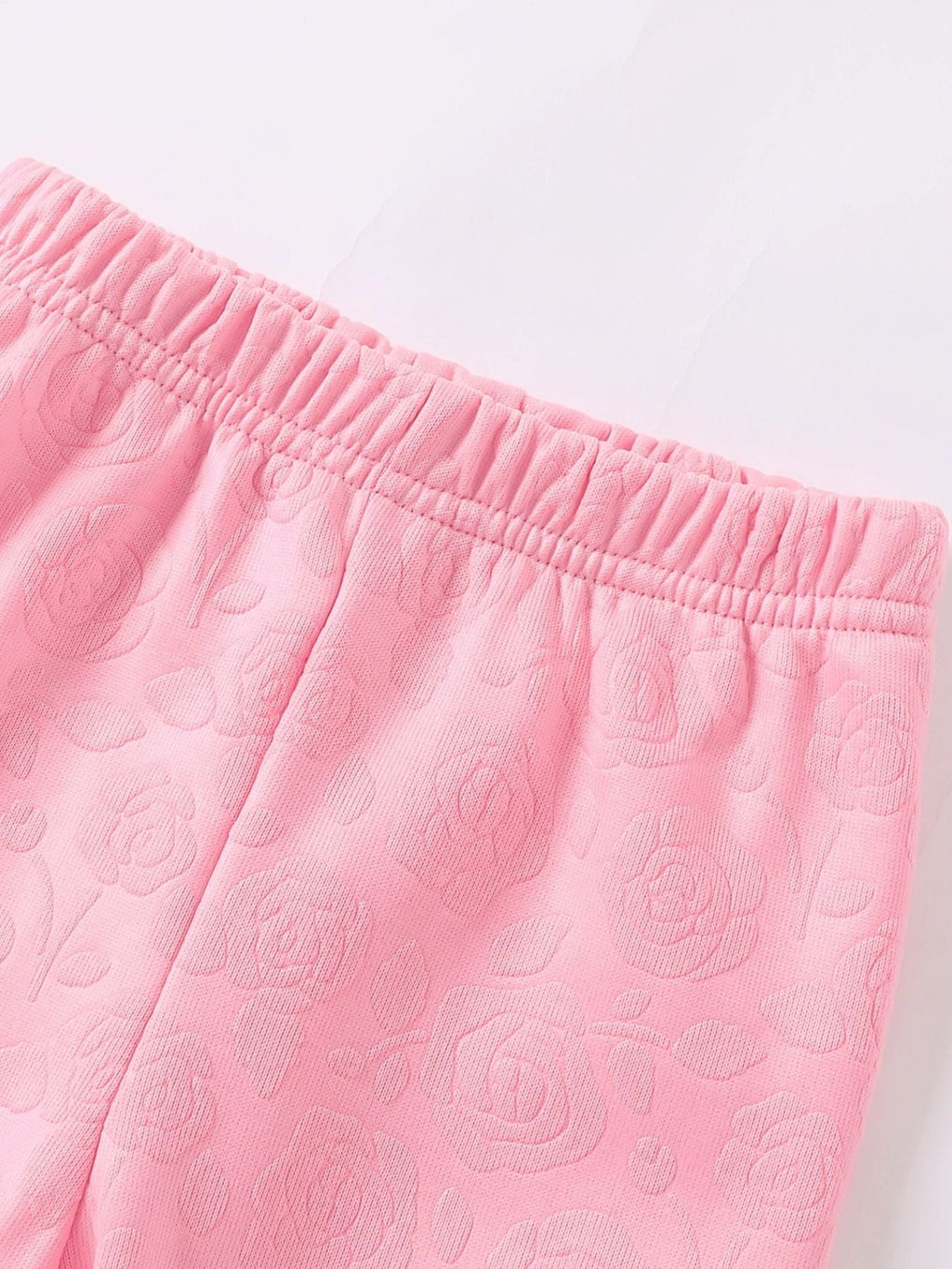 Children's Embossed Floral Hoodie & Pants Set