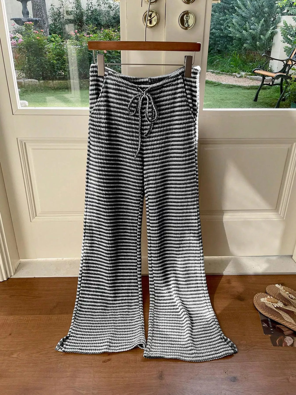 Drawstring Wide Leg Pants