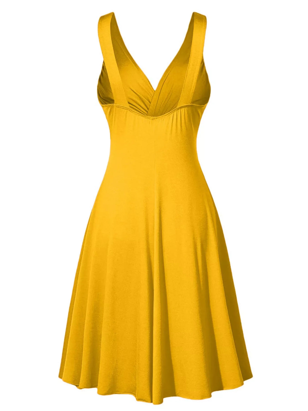 Full Size Twisted Sleeveless Ruched Waist A-Line Dress Plus Size