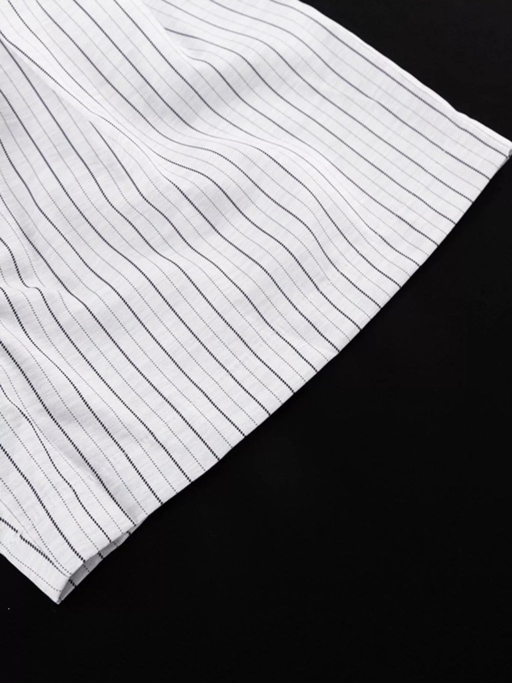 Pinstripe Cropped Blazer and Pleated Shorts Set