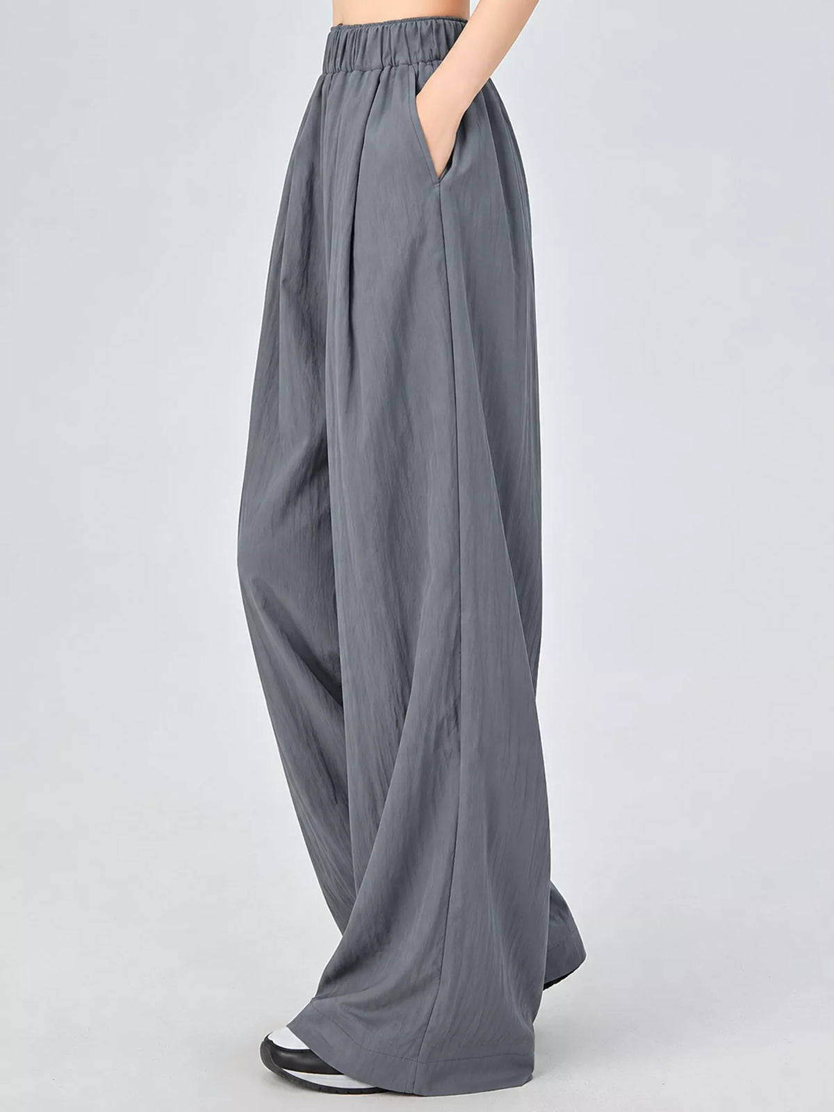 High-Waisted Loose Fit Wide-Leg Casual Pants