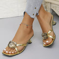 Square Toe Block Heels Sandals