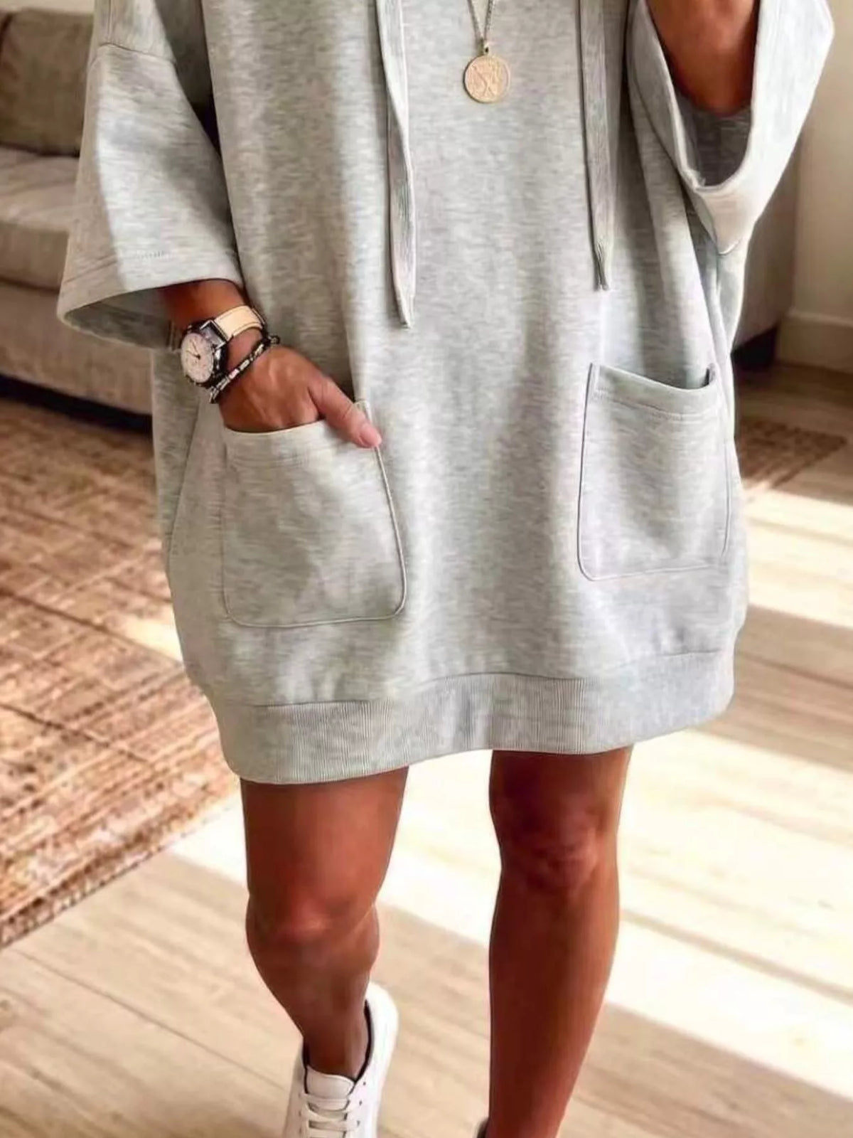 Full Size Drawstring Oversized Front Pockets Oversized Hoodie Plus Size