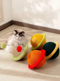 Planet-Shaped Interactive Cat Toy with Sisal Scratching Surface