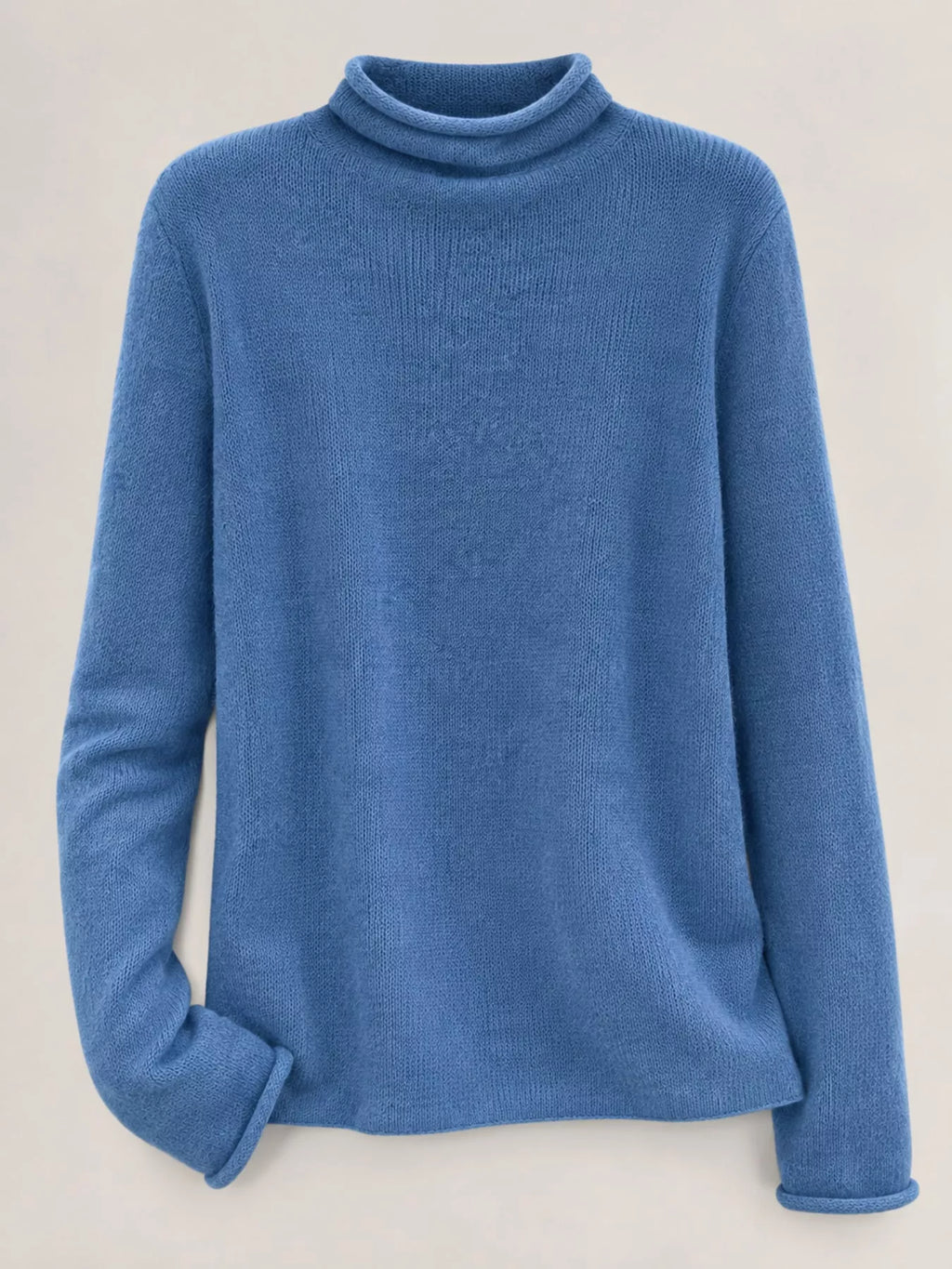 Sheer Turtleneck Knit Top