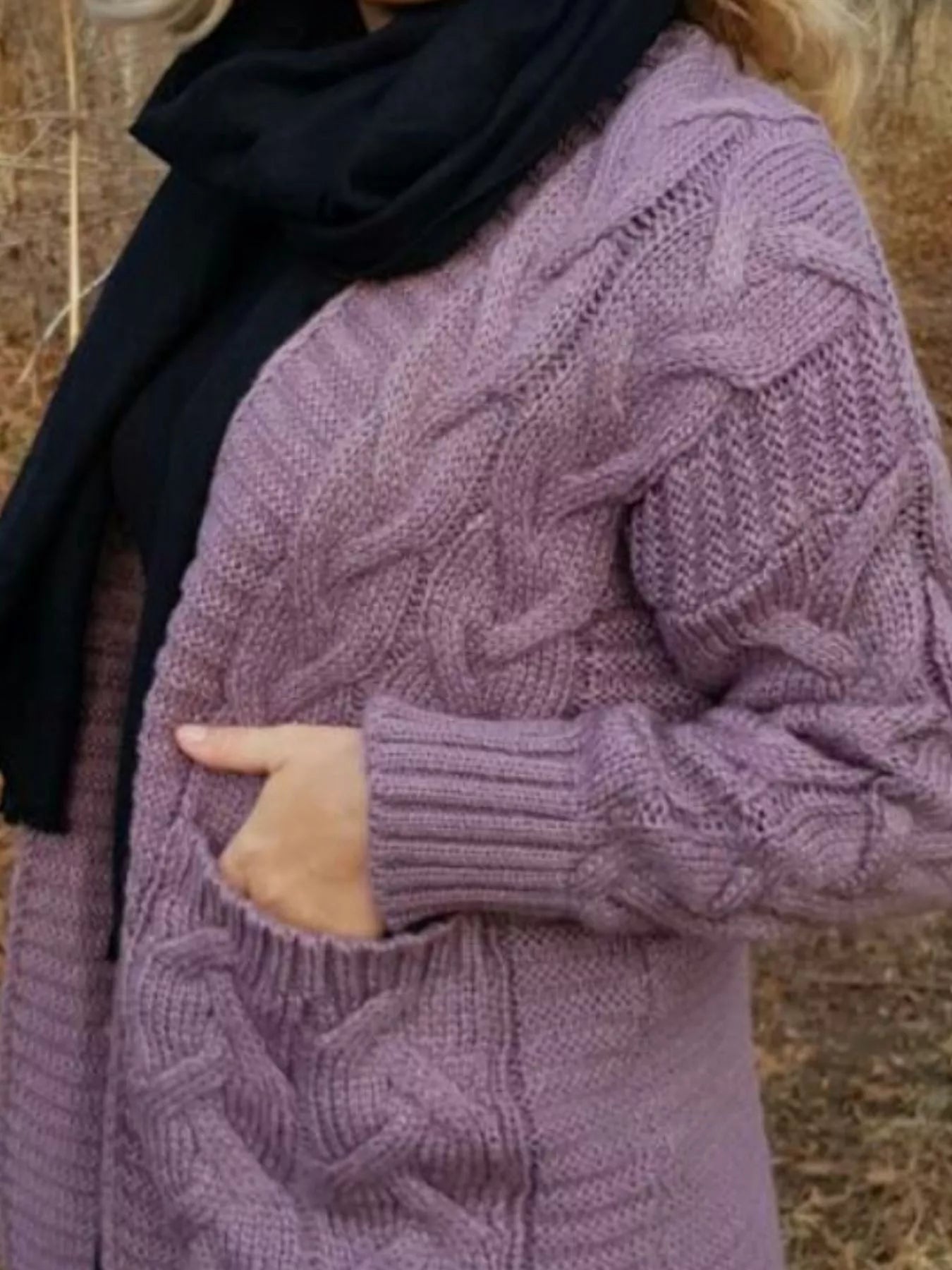 Chunky Knit Open Front Cardigan