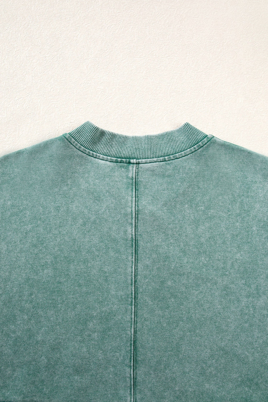 Evergreen Mineral Washed Zip Open-Front Jacket Style Cotton Sweatshirt