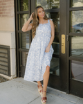 Jaylani Knot Straps High Waist Flared Maxi Dress