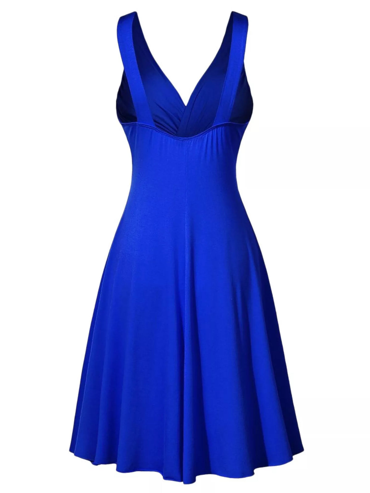 Full Size Twisted Sleeveless Ruched Waist A-Line Dress Plus Size