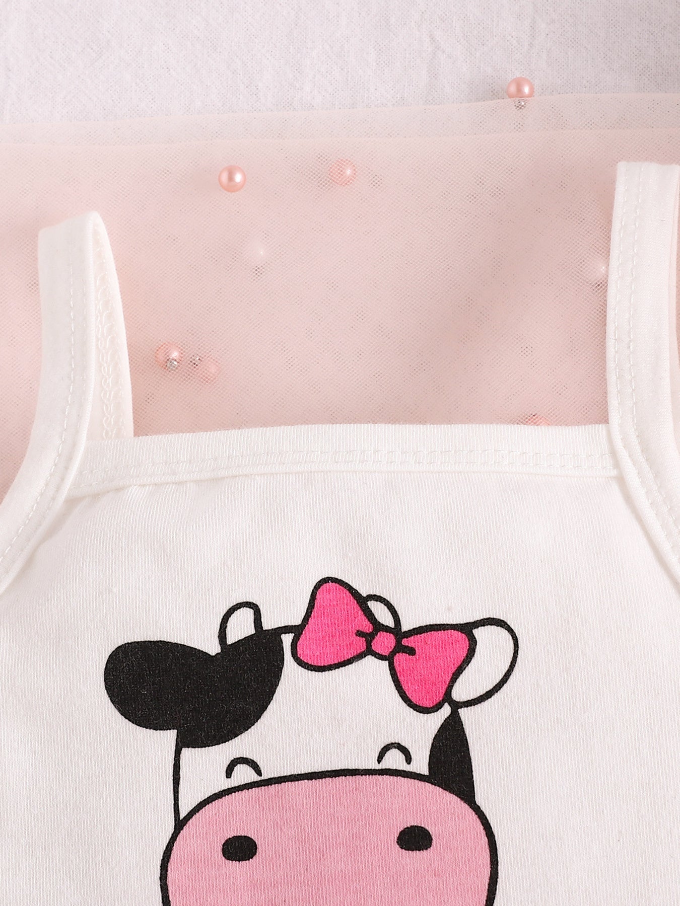 Children's Cow Print Tank Top & Shorts Set
