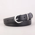 Silver Buckle Leather Belt