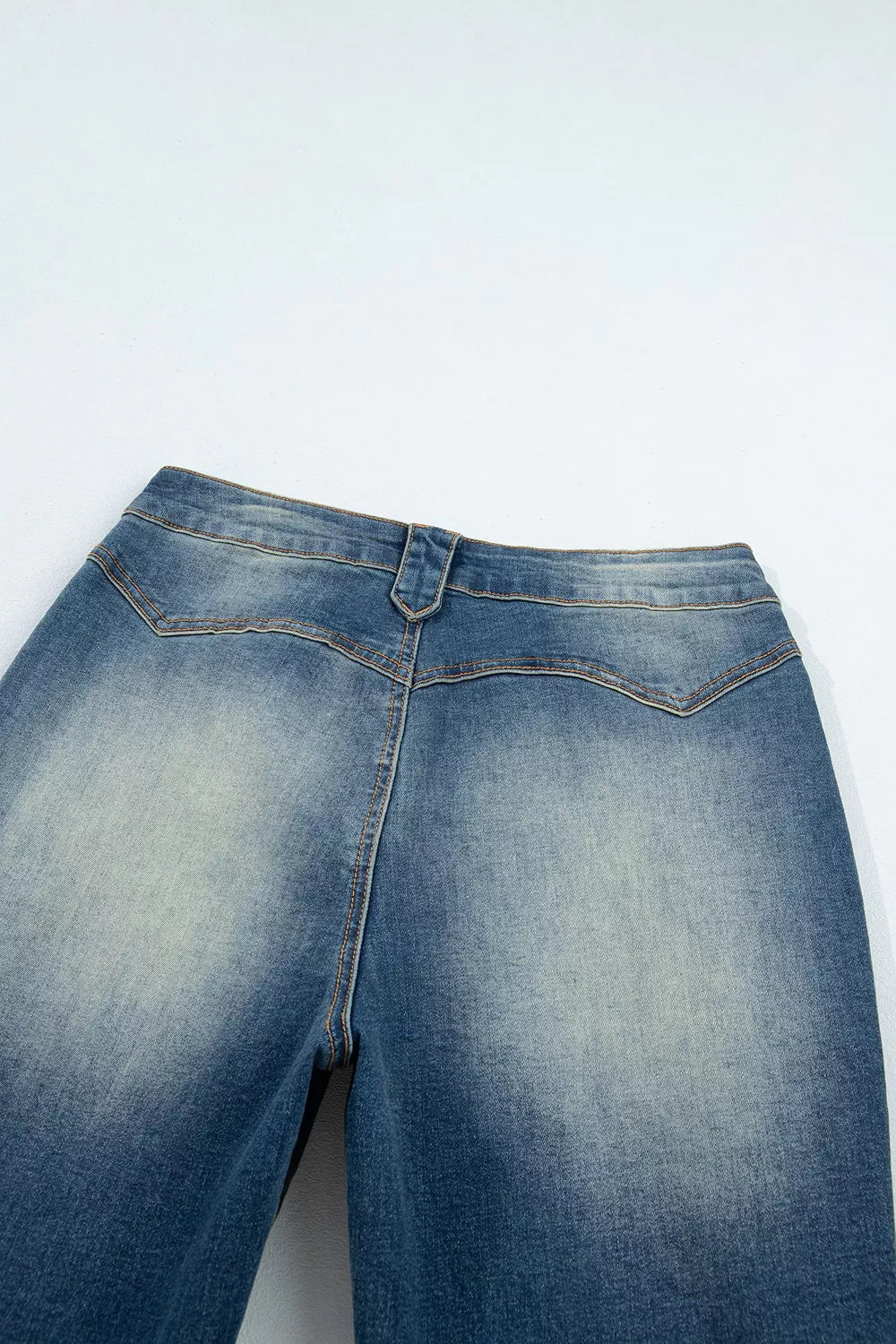 Pocket Detail Flare Leg Jeans