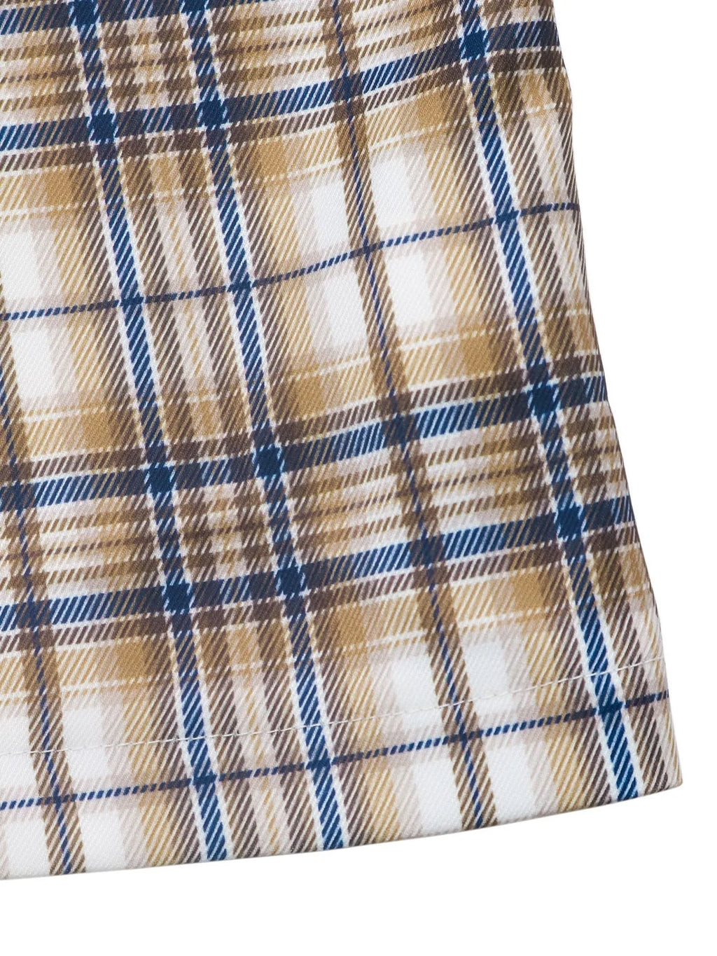 Relaxed Plaid Blazer with Pockets and Button Closure