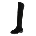 Over-the-Knee Boots with Back Lace-Up Detail