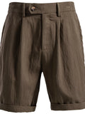 Men's Pleated Shorts with Pockets