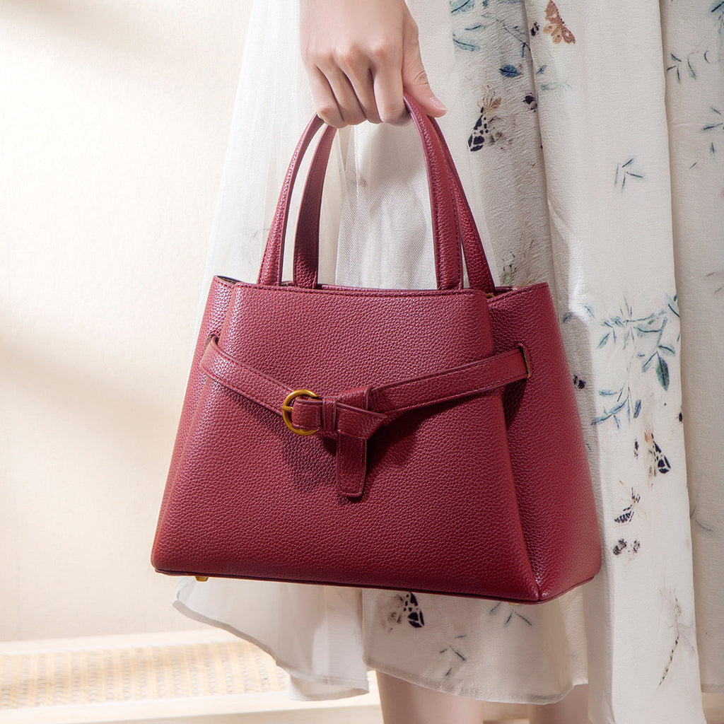 Leather Top Handle Handbag