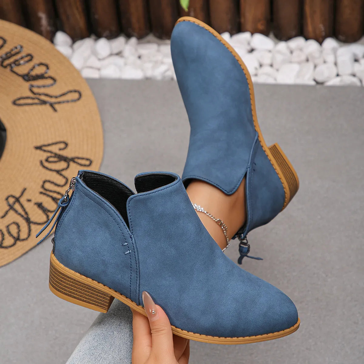 Classic Block Heel Ankle Boots