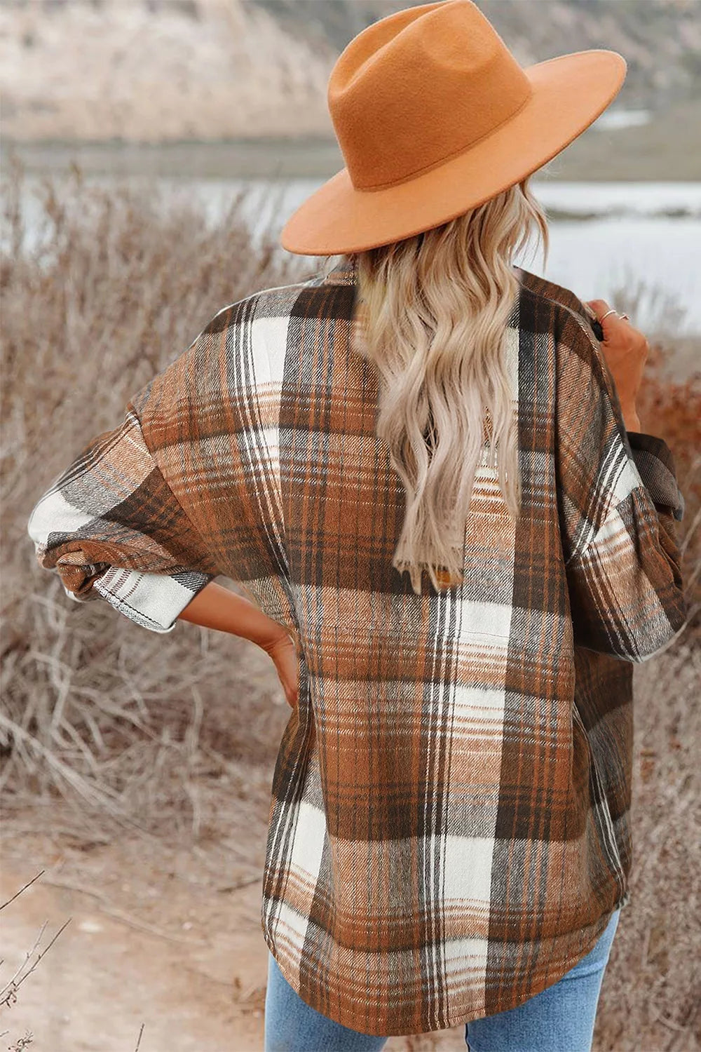 Plaid Button Up Shacket