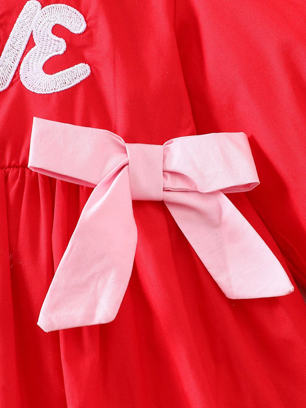 Children's Bow Long Sleeve Dress
