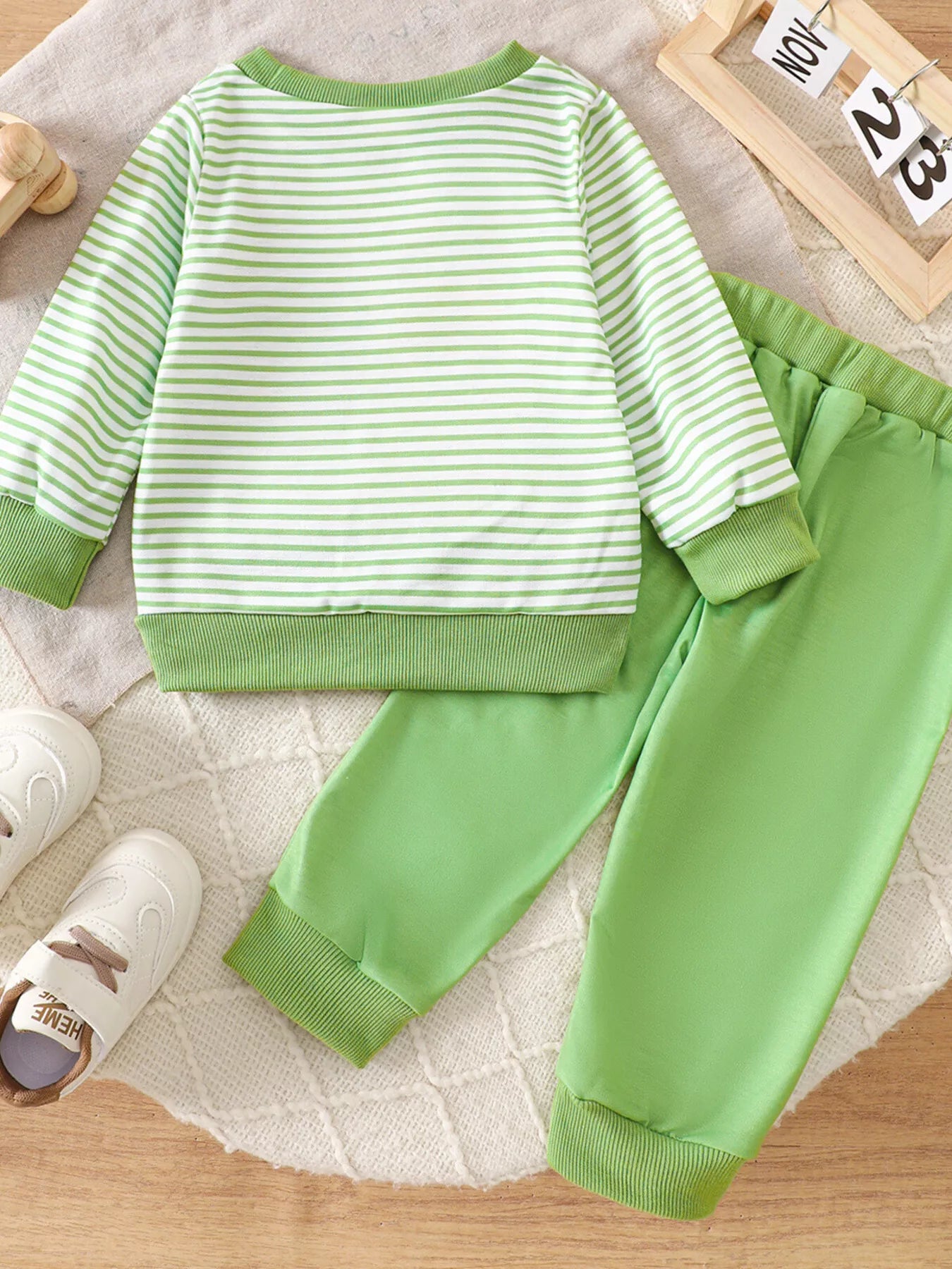 Children's Golf Cart Striped Top and Pants Set