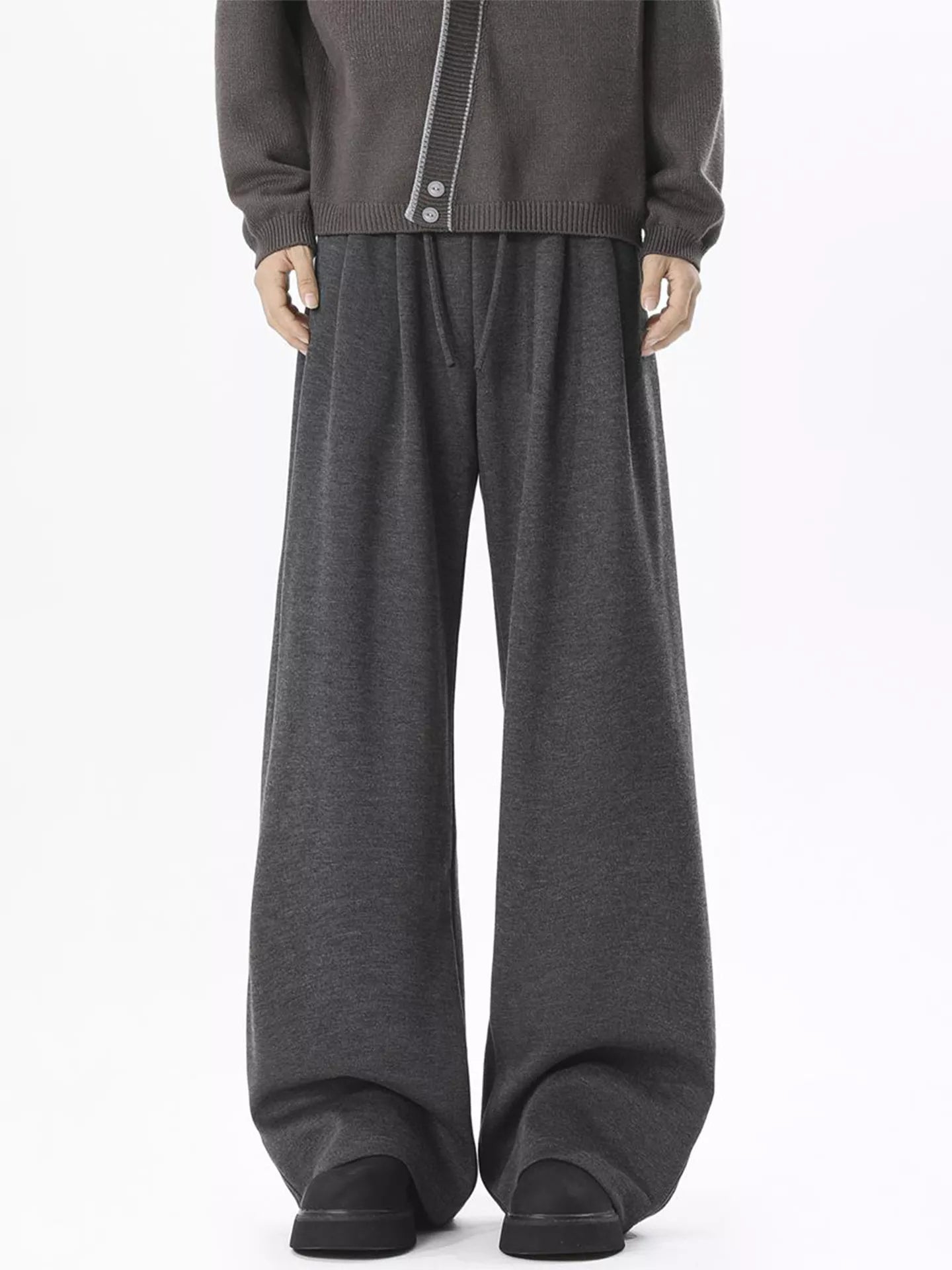 Men's Plus Size Drawstring Wide Leg Pants