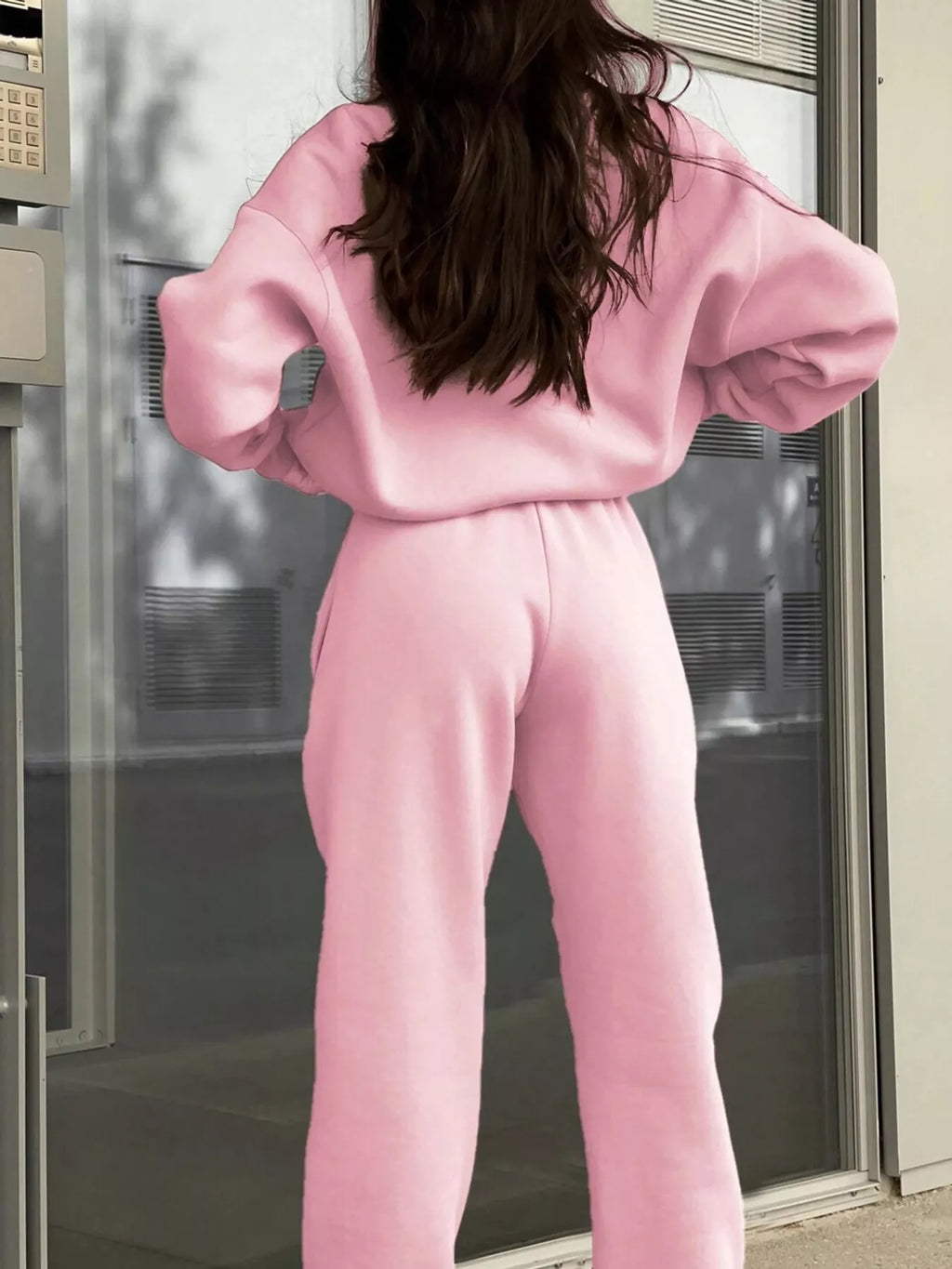 Half-Zip Sweatshirt and Joggers Set