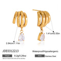 Teardrop Zircon Stud Earrings