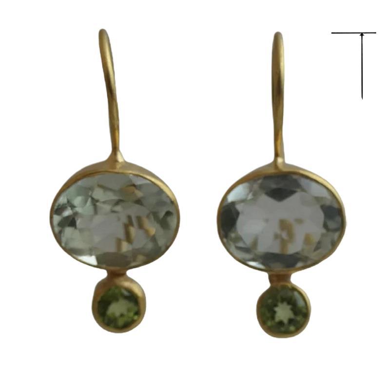 Elegant Green Crystal Drop Earrings Gold Tone Brass Women Daily Party Fashion Jewelry Gift Versatile