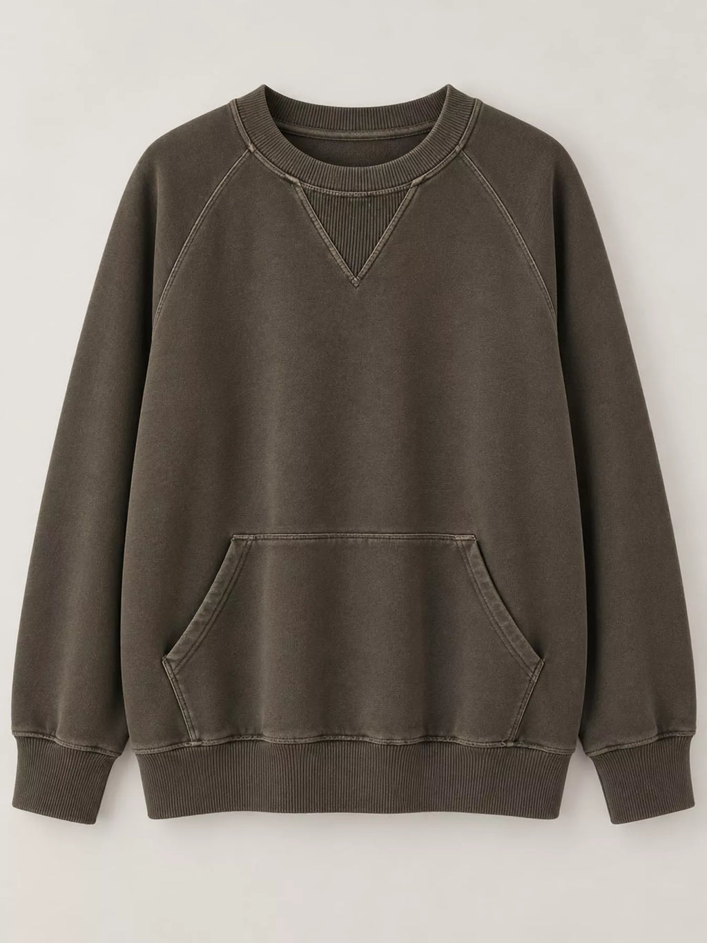 Crew Neck Raglan Sleeve Sweatshirt