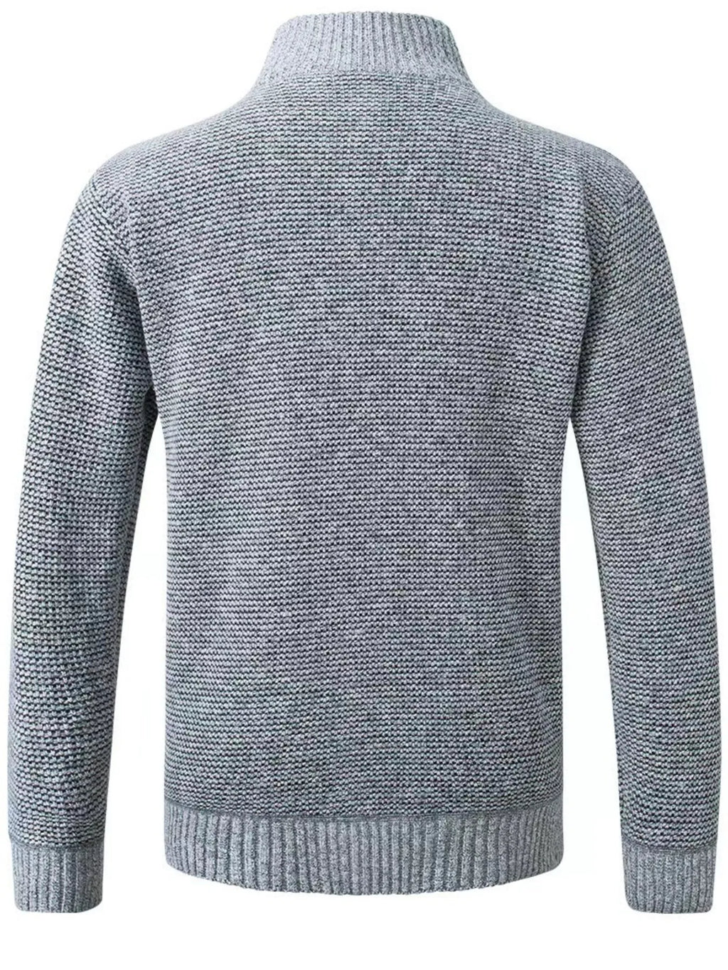 Men's Plus Size Quilted Panel Zip-Up Sweater Cardigan