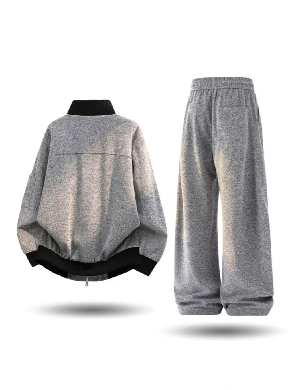 Men's Plus Size Thick Jacket and Pants Tracksuit Set