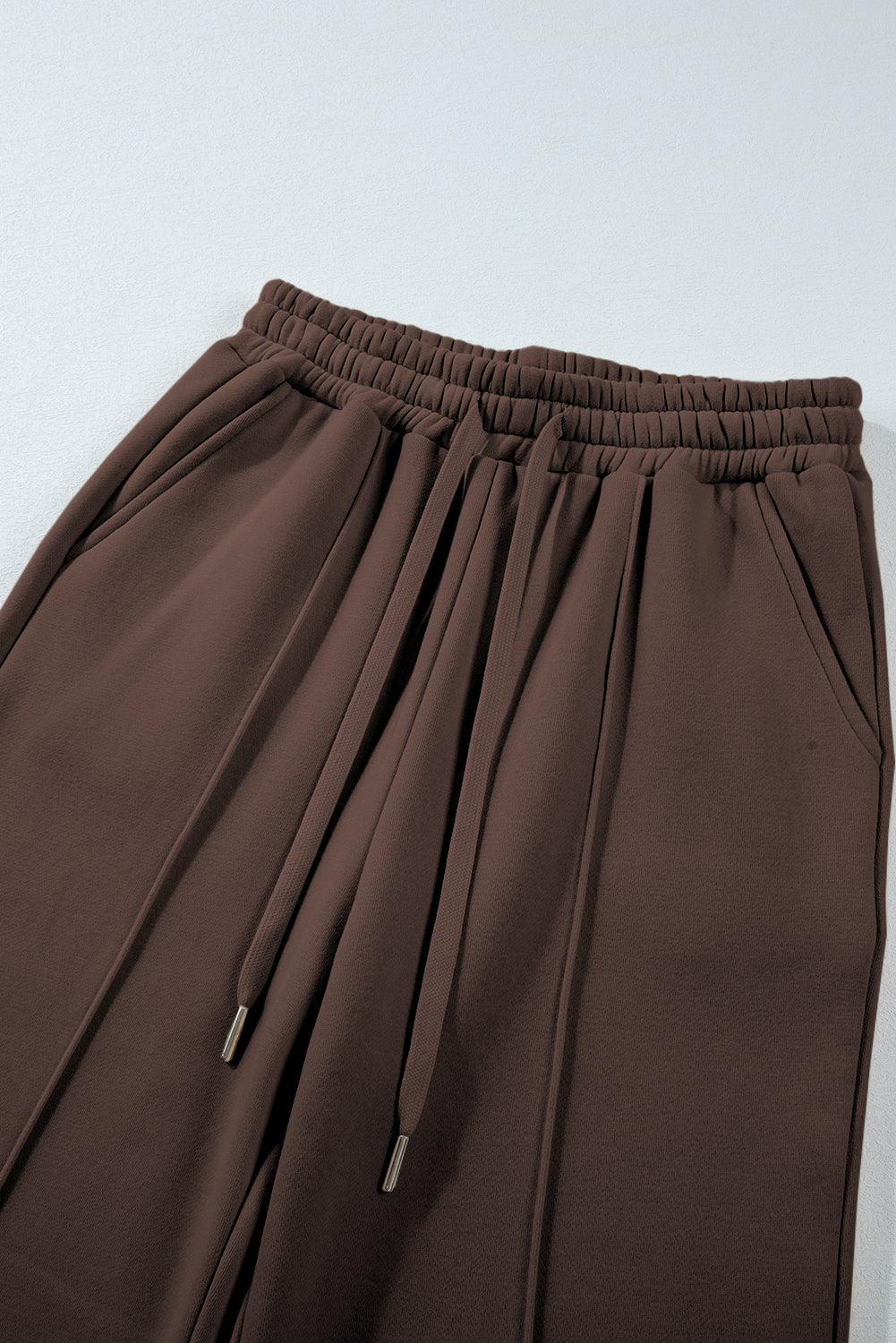 Solid Collared Sweatshirt and Pants Set