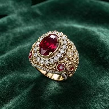 Luxury Bohemian Vintage Textured Geometric Ring - Heavy Industry Statement Rings For Women