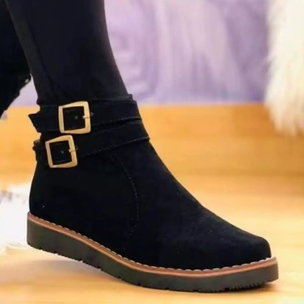 Buckle Accent Ankle Boots