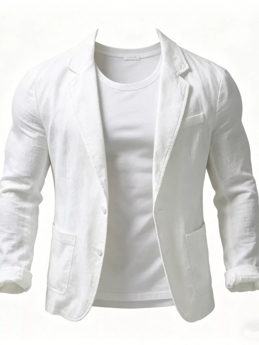 Men's Plus Size Button Up Long Sleeve Blazer