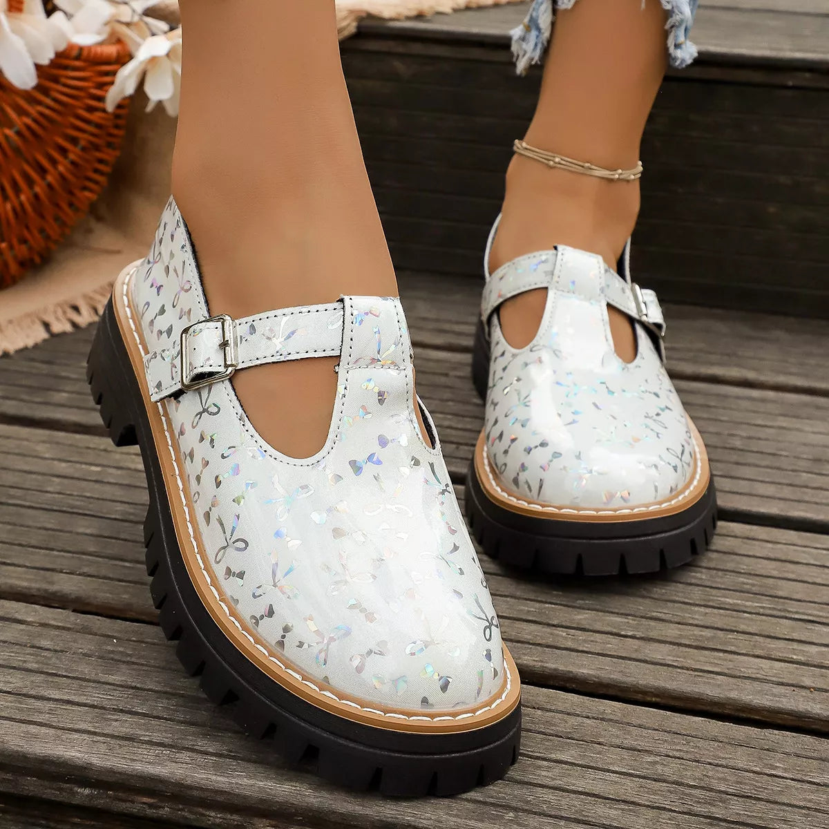 Round Toe Platform Loafers