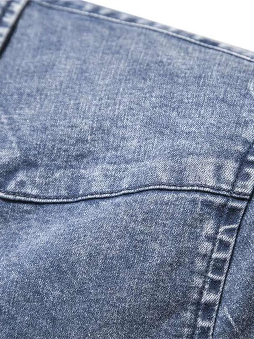 Men's Button Up Long Sleeve Denim Shirt