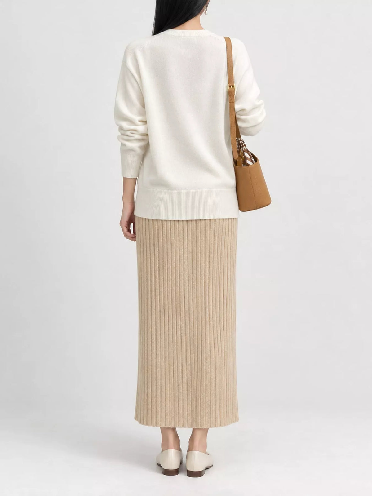Wrap-Front Long Sleeve Sweater