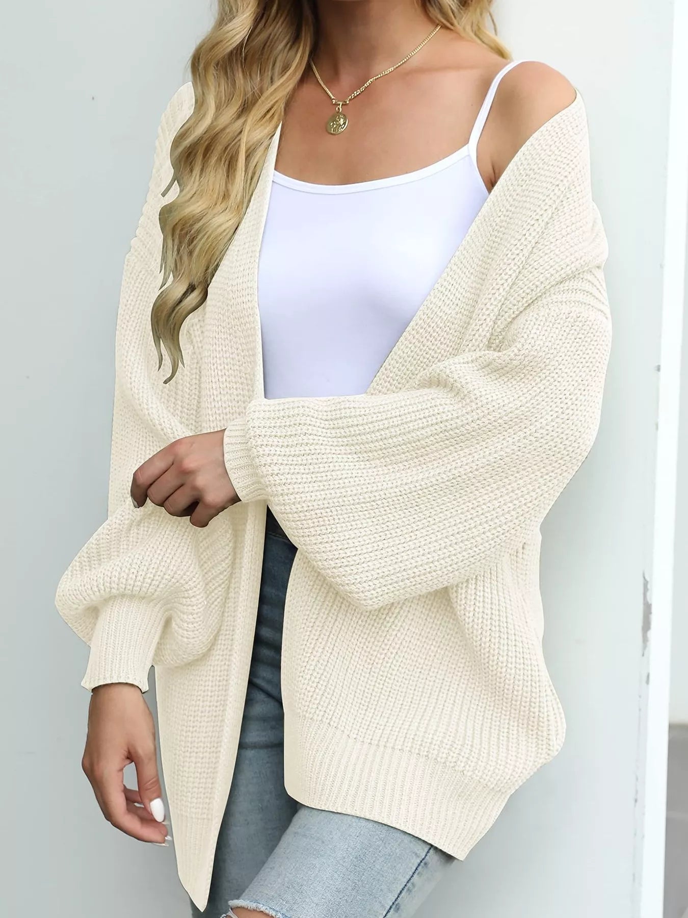 Chunky Knit Open Front Cardigan