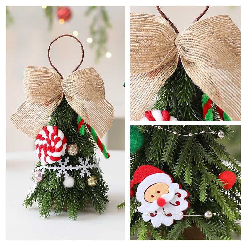 Mini Christmas Tree Ornaments Diy Christmas Decorations Home Bedroom Party Decorations Desktop Children New Year Christmas Gift