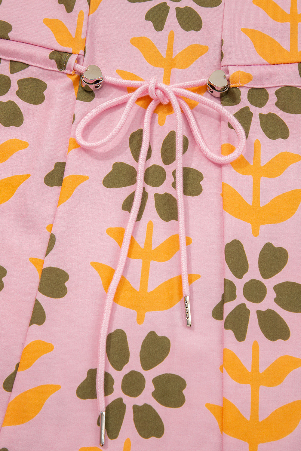 Floral Stripe Patchwork Long Sleeve Mini Dress