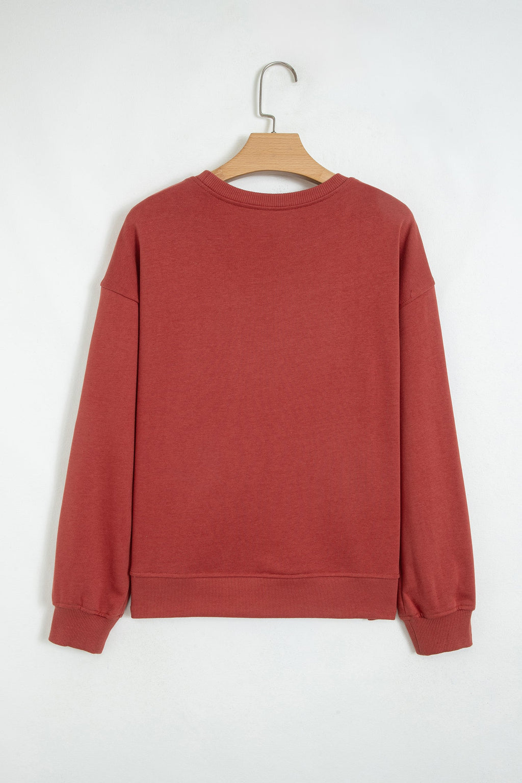 Checker Side Stripe Trim Drop Shoulder Sweatshirt