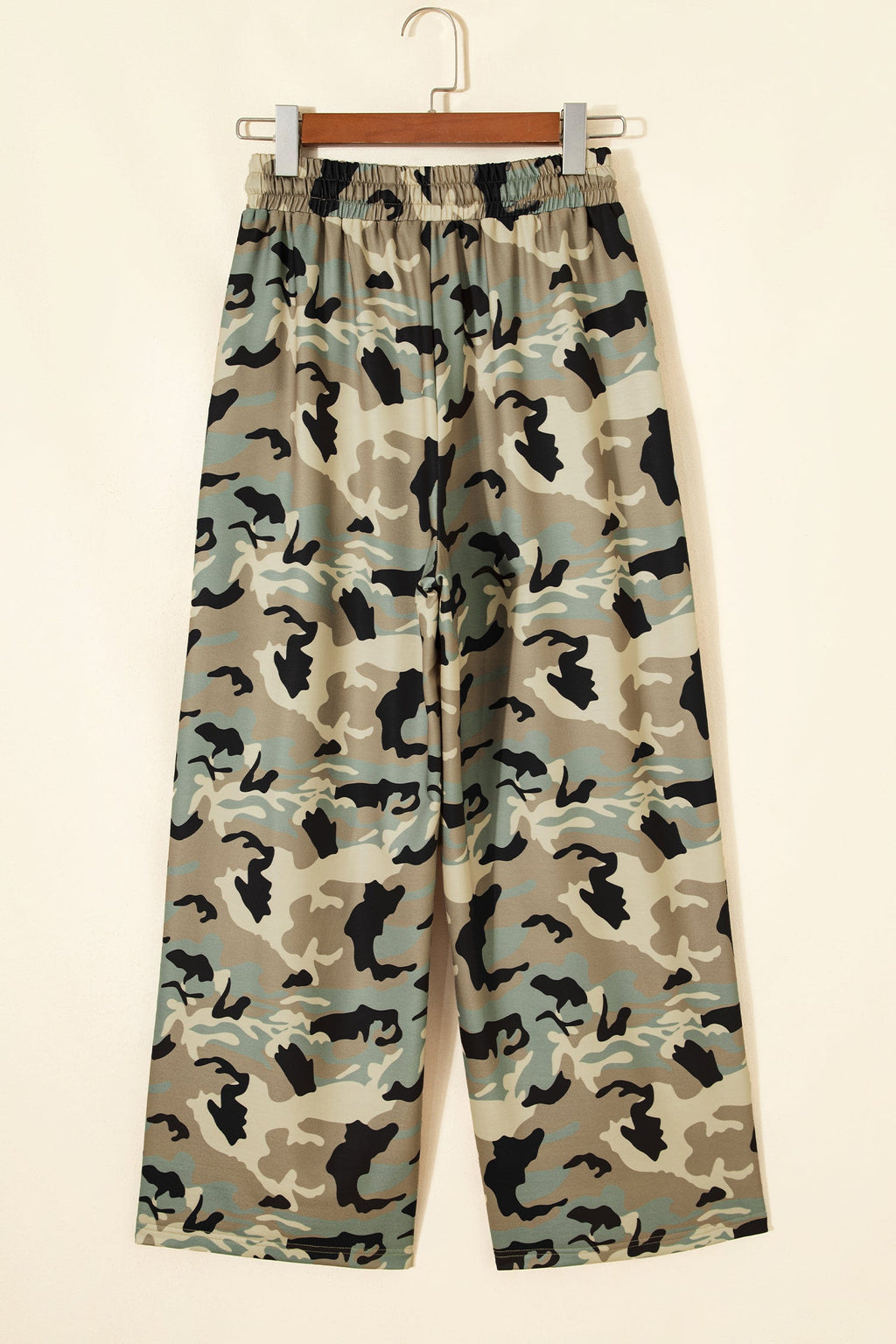 Multicolour Camouflage Print Street Fashion Drawstring Shift Pants