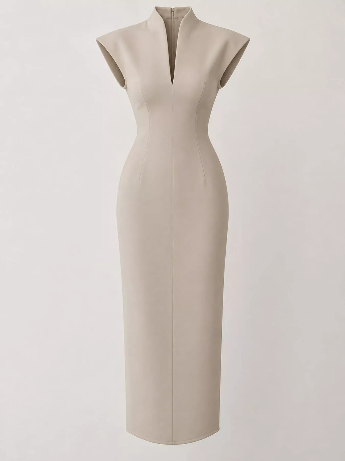 Slit Sleeveless Bodycon Midi Dress