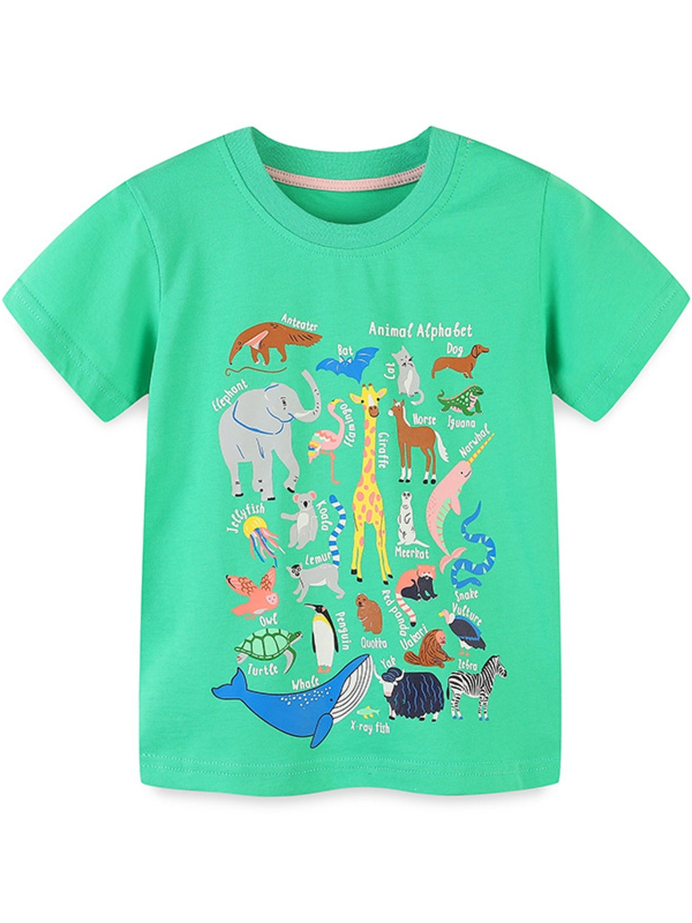 Children's Animal Print Short Sleeve T-Shirt